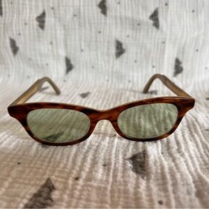 Oliver Peoples OP-567 402 Sunglasses Tortoise Frames Greenish Lenses